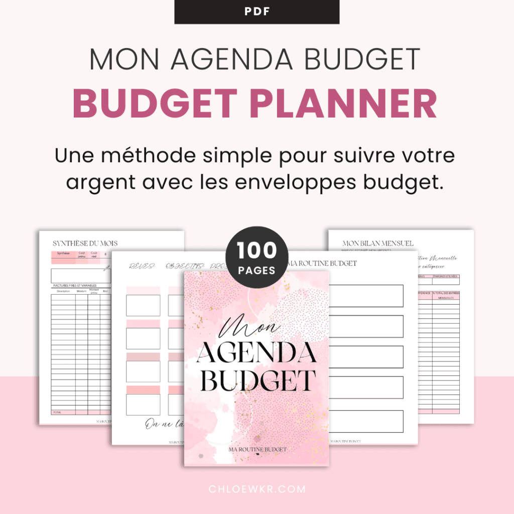 Mon Agenda Budget , budget planner pdf enveloppes budget, budget biblique femme, méthode enveloppes budget