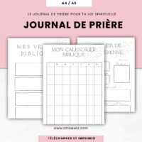 le journal de prière à imprimer , journal de prière femme chrétienne