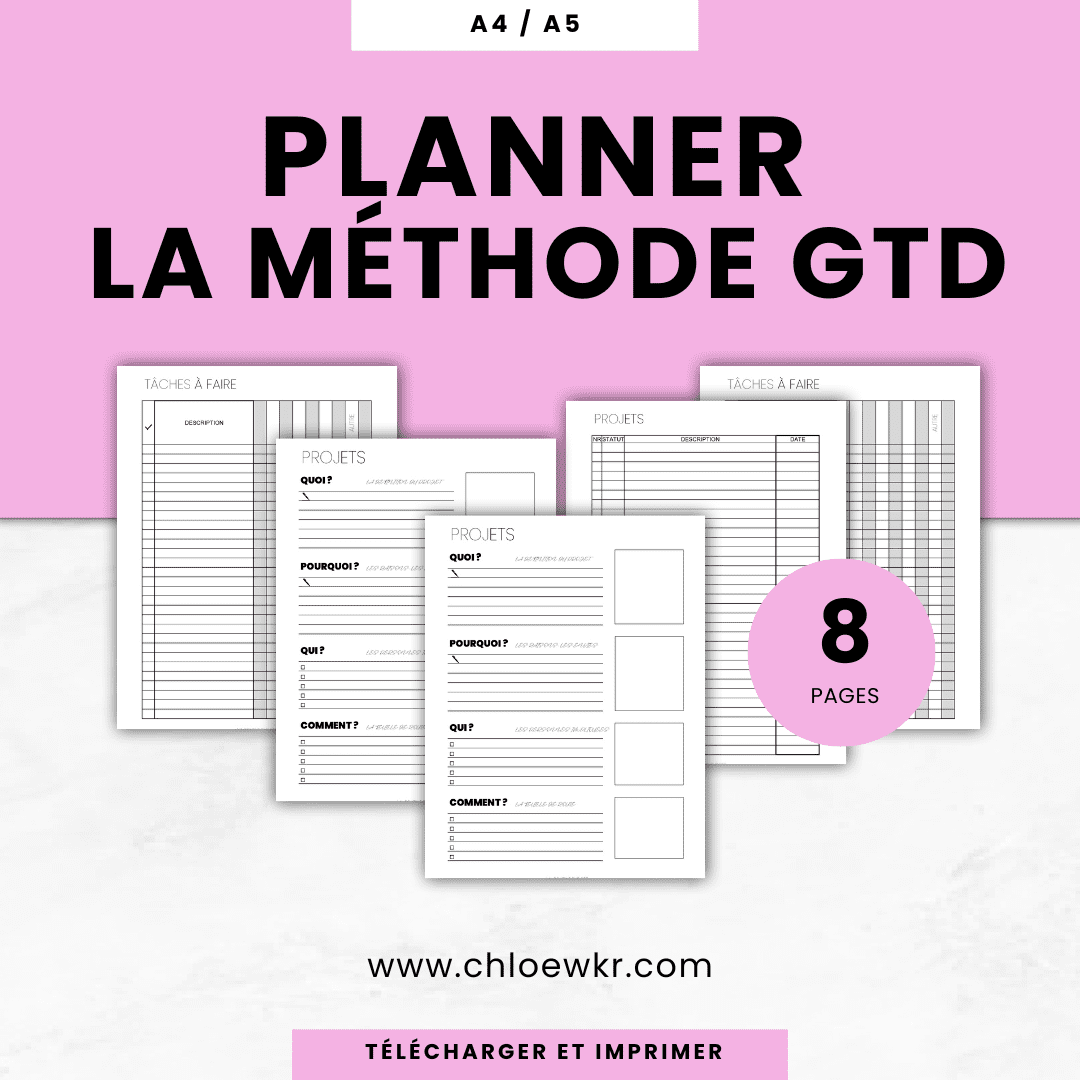 planner méthode gtd