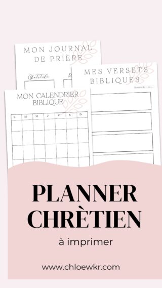 planner chrétien, journal biblique