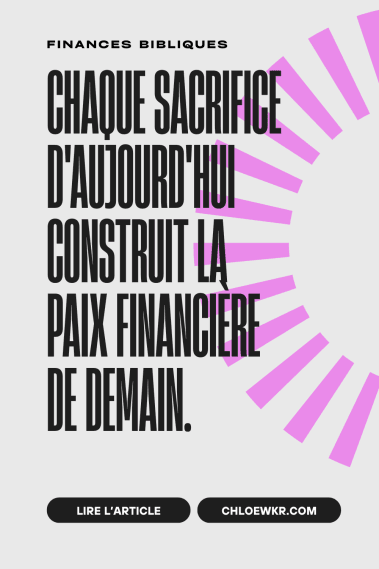 Chaque sacrifice d'aujourd'hui construit la liberté financière de demain.