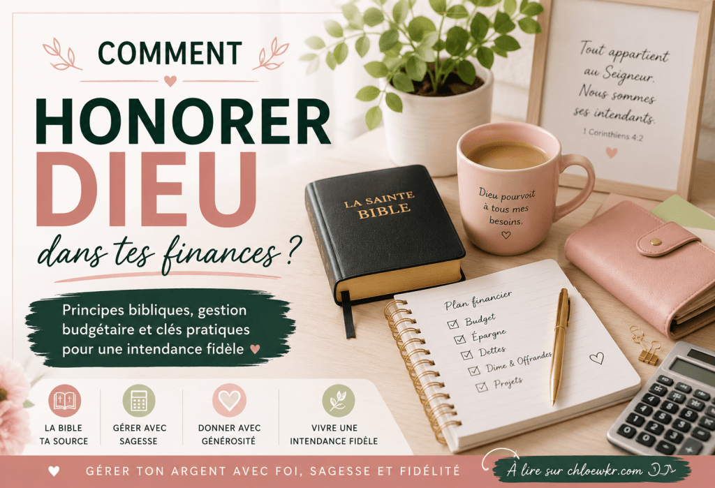 comment honorer Dieu dans ses finances, chloé wkr coach budget chrétien