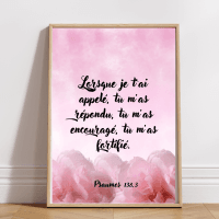 Verset biblique Psaumes 138.3