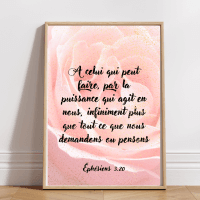 affiche Verset biblique à imprimer - Éphésiens 3.20